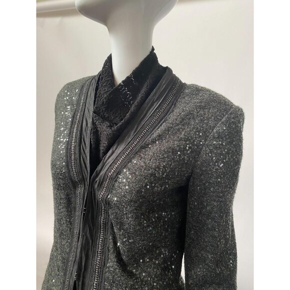 Max & Co Sequin Embellished Jacket Womens M - Picture 7 of 13